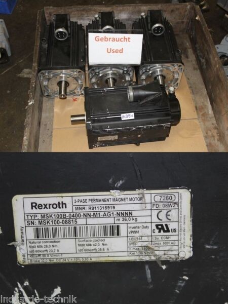 Rexroth Msk100b-0400-nn-m1-ag1-nnnn Servo Motor R911315919 Servo Motor