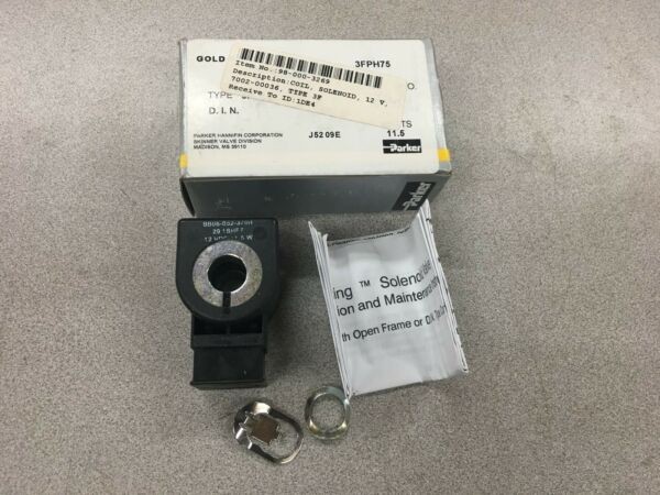 NEW IN BOX PARKER SOLENOID VALVE COIL 3FPH75