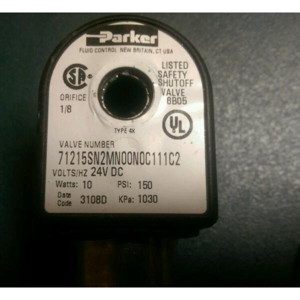 Parker Solenoid 24VDC For Shut Off Valve # 71215SN2MN00N0C111C2 (RB24) #1 image